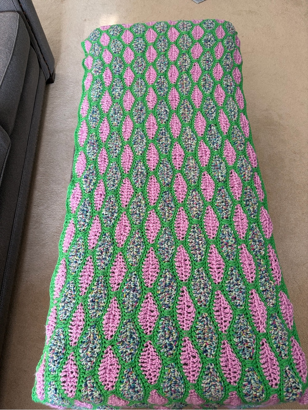 Hand Crocheted Rectangular Prayer Shawl